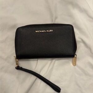 Michael Kors Black Wristlet Wallet